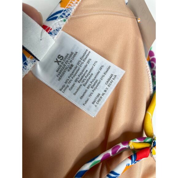 NEW J.CREW Tropical Fruit Floral Bikini Top Size XS Swimwear - Picture 4 of 6